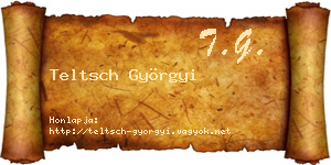 Teltsch Györgyi névjegykártya
